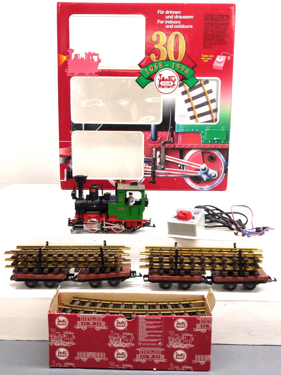 LGB 73968 30th Anniversary G Gauge Steam Train Set LN/Box