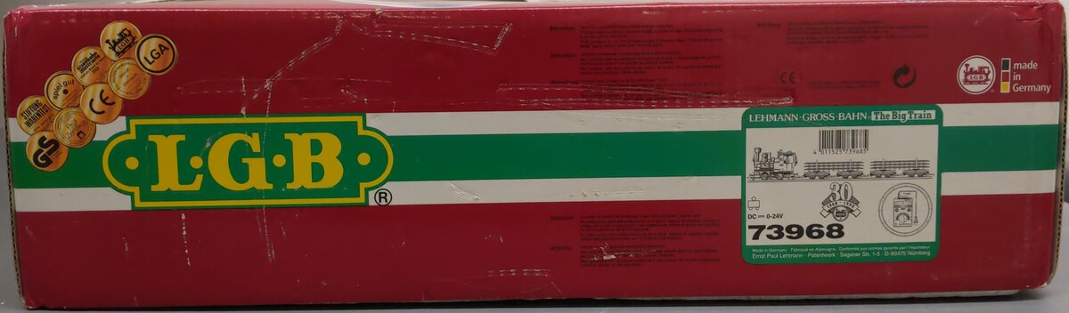 LGB 73968 30th Anniversary G Gauge Steam Train Set LN/Box