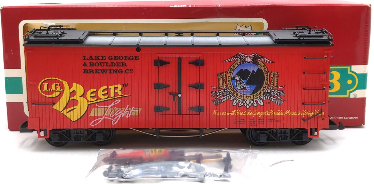 LGB 4472 G Scale Lake George & Boulder Brewing Reefer EX/Box