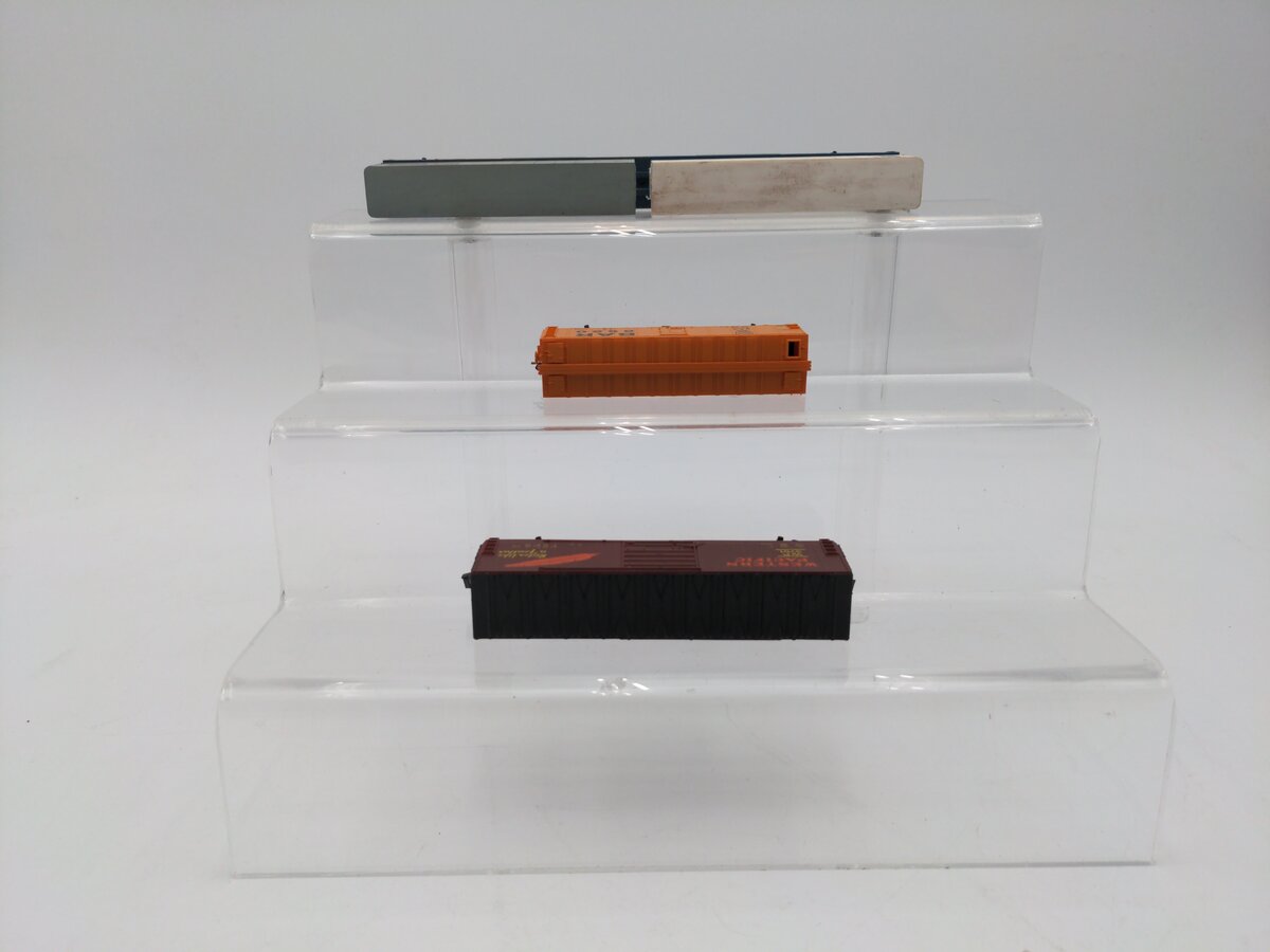 BevBel, Con-Cor And Micro-Trains N Scale Assorted Train Cars [3] EX/Box