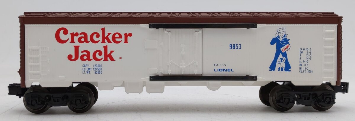 Lionel 6-9853 O Gauge Cracker Jack Billboard Reefer Car EX