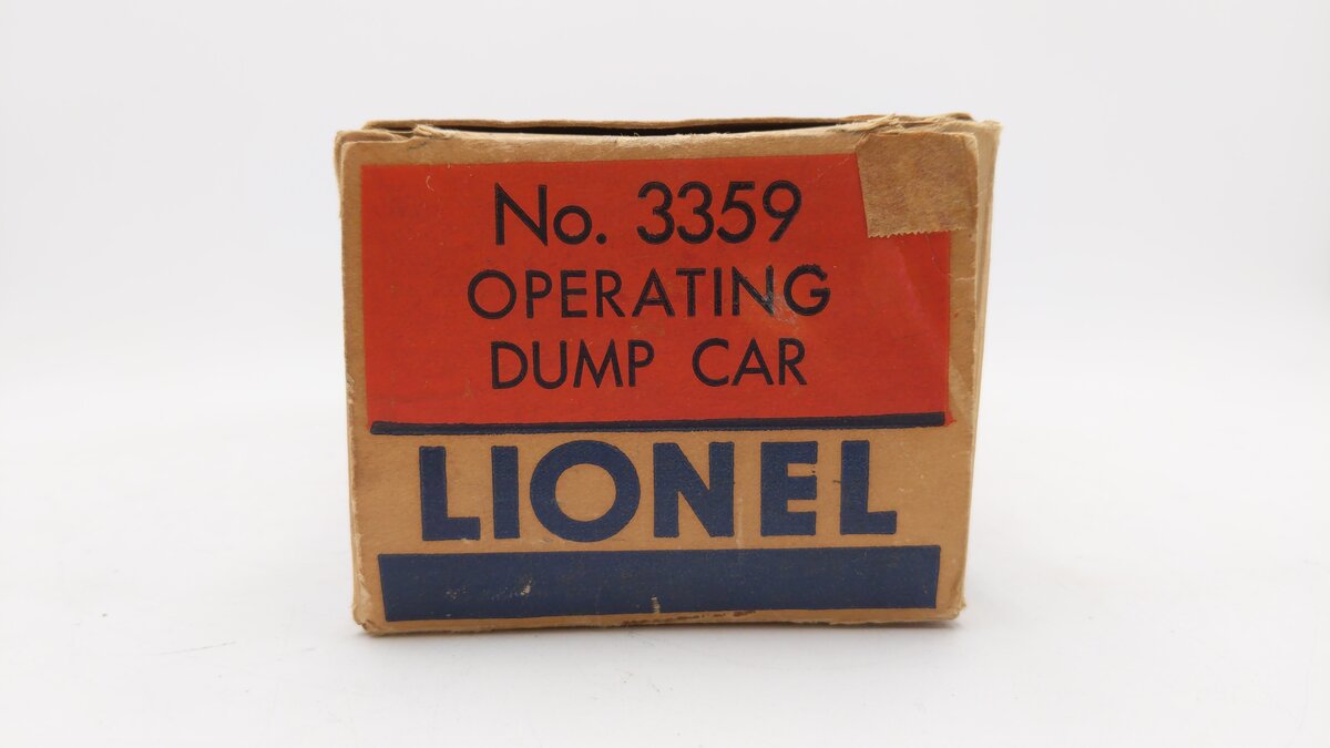 Lionel 3359 Vintage O Operating Twin Bin Dump Car VG/Box