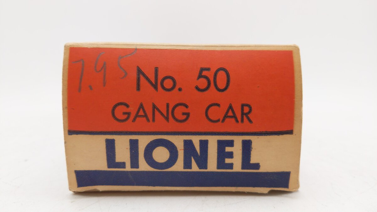 Lionel 50 Vintage O Motorized Gang Car VG/Box