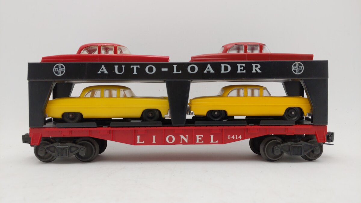 Lionel 6414 Vintage O Evans Autoloader with 4 Cars VG