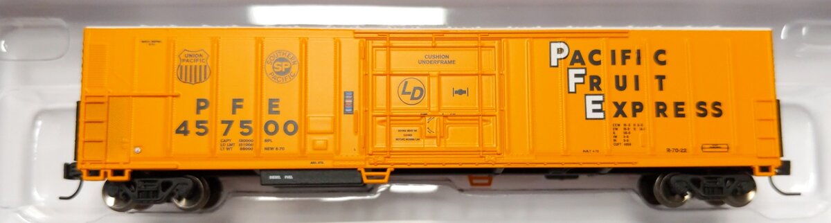 Athearn 25356 N Pacific Fruit Express 57' PCF Mechanical Reefer #457500 LN/Box