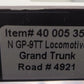 Atlas 40005356 N Grand Trunk Silver GP-9 Torpedo Tube Diesel Locomotive #4921
