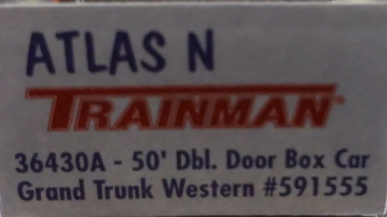 Atlas 36430A N Scale Grand Trunk western 50' DBL Door Boxcar #591555 LN/Box