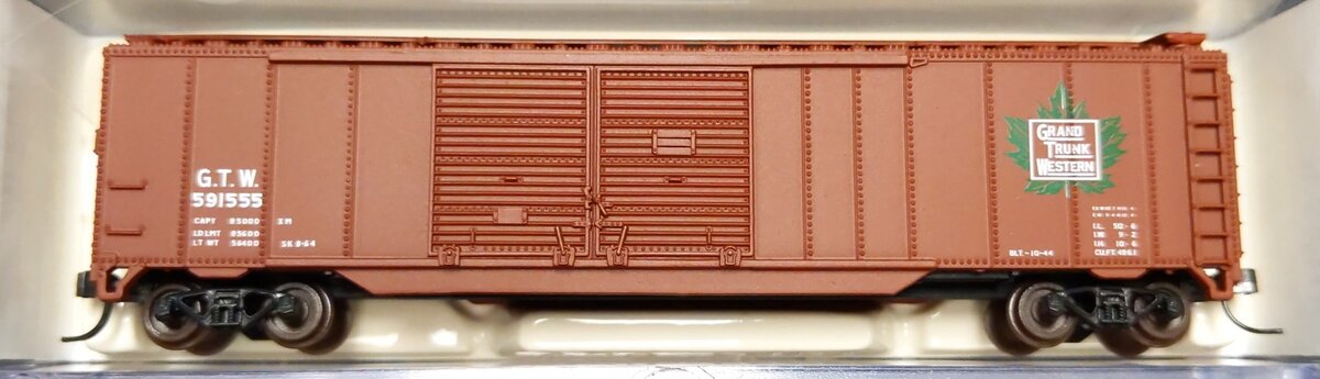 Atlas 36430A N Scale Grand Trunk western 50' DBL Door Boxcar #591555 LN/Box