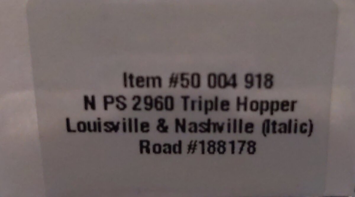 Atlas 50004918 N Louisville & Nashville PS 2750 Triple Hopper #188178