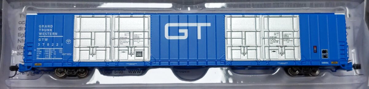 Bluford Shops 87290 Grand Trunk Western 86' Quad Door Boxcar #378221 LN/Box