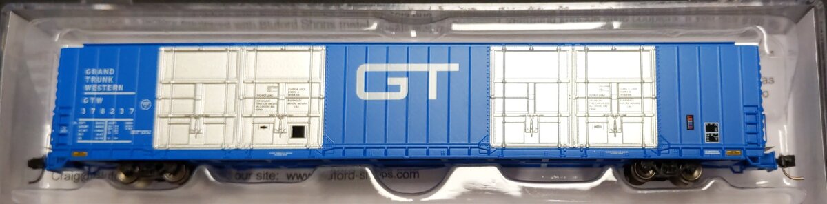 Bluford Shops 87295 N GTW PS 86' Quad Door Auto Parts Boxcar RTR #378237 LN/Box