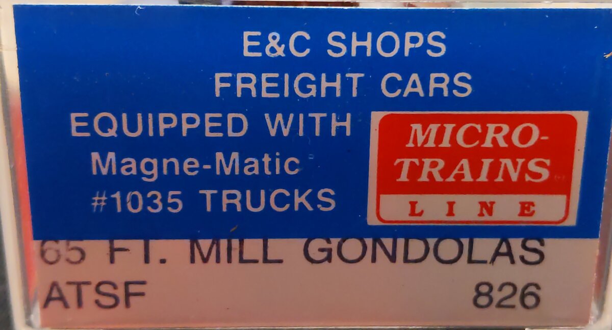 E&C Shops 826 N Atchison Topeka Santa Fe 65' Mill Gondola  #169499 LN/Box