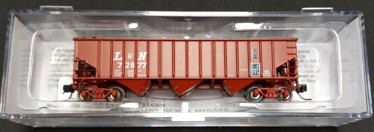 Bluford Shops 14650 N Louisville & Nashville 14-Panel 3-Bay Hopper L&N #72877 LN/Box