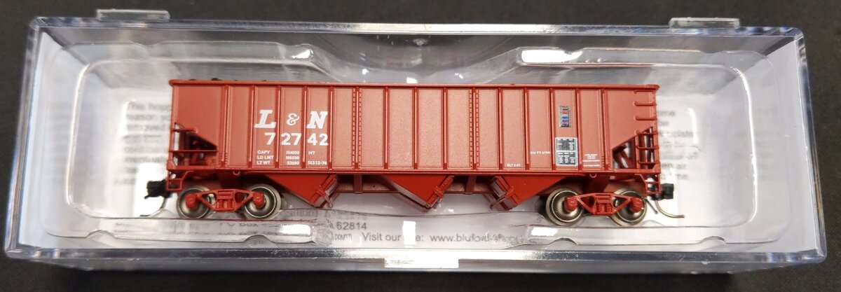 Bluford Shops 14651 N Louisville & Nashville 14-Panel 3-Bay Hopper L&N #72742 LN/Box