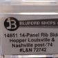 Bluford Shops 14651 N Louisville & Nashville 14-Panel 3-Bay Hopper L&N #72742 LN/Box