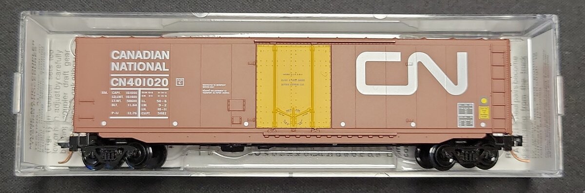 Micro-Trains 03800310 N Canadian National 50' Steel Plug Door Boxcar #401020 LN/Box
