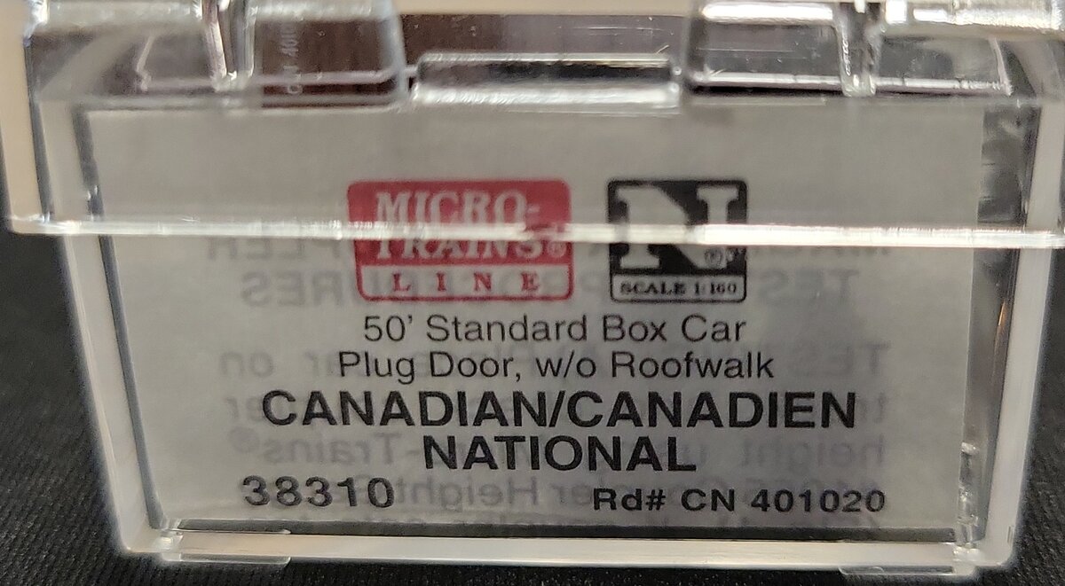Micro-Trains 03800310 N Canadian National 50' Steel Plug Door Boxcar #401020 LN/Box
