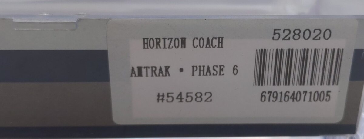 Rapido Trains 528020 N Amtrak Phase 6 Horizon Coach #54582