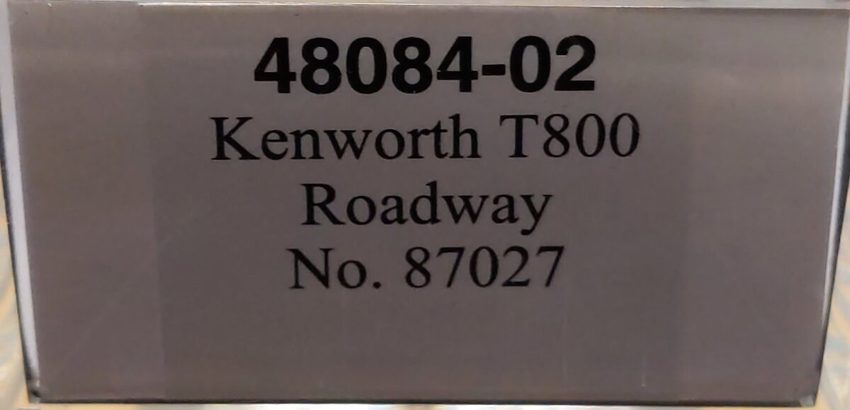 Trainworx Inc 48084-02 N LTL Trucks - Roadway Kenworth T800 Tractor #87027 LN/Box