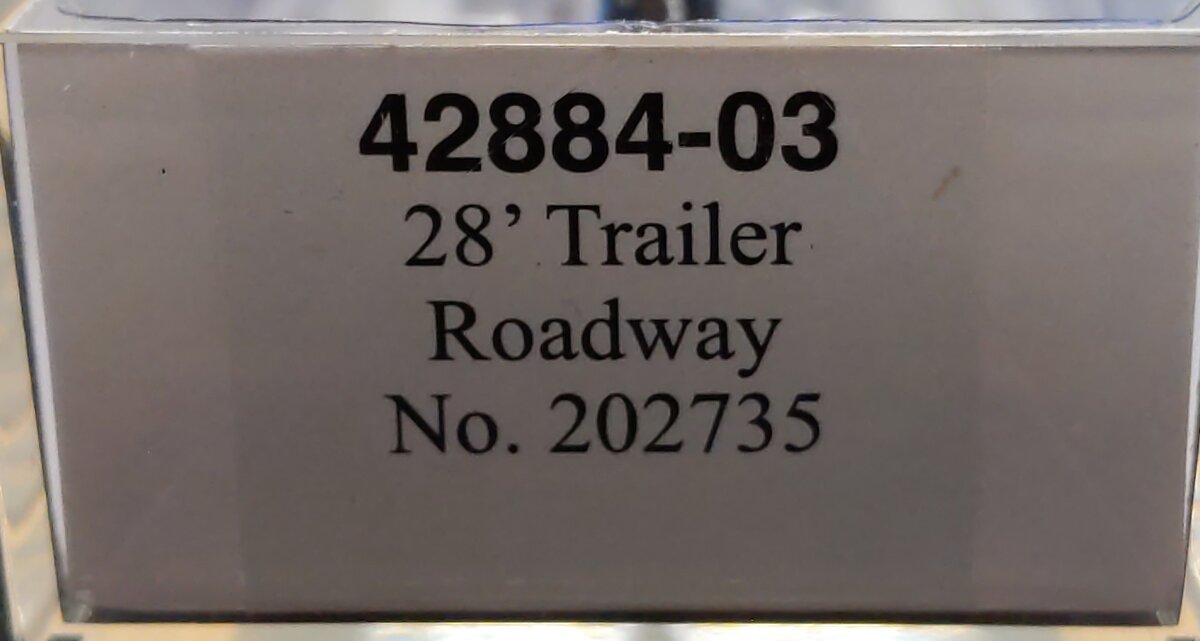 Trainworx Inc 42884-03 N LTL Trucks - Roadway Express 28' Pup Trailer #202735