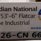 Wheels of Time 50126 N CN 53' 6" Welded Fish Belly Flatcar #665034