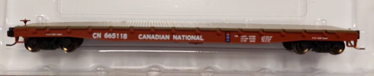 Wheels of Time 50128 N Canadian National 53'6'GP Flatcar #665118 LN/Box