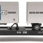 MTH 20-98411 Boston & Maine Flatcar with 2 20' Trailers LN/Box