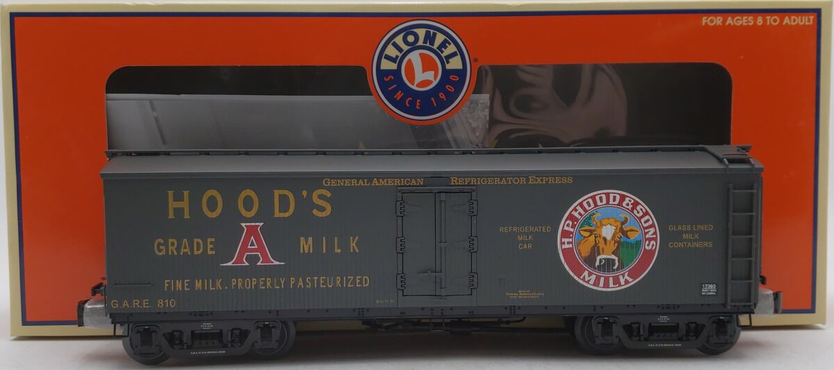 Lionel 6-17360 O Gauge Hood's Milk Car #810 NIB