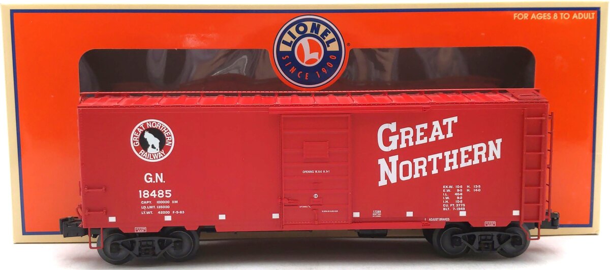Lionel 6-17289 O Gauge Great Northern PS-1 Boxcar #18485 LN/Box
