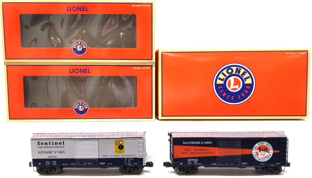 Lionel 6-27270 O Gauge Baltimore & Ohio PS-1 Boxcar 2-Pack LN/Box