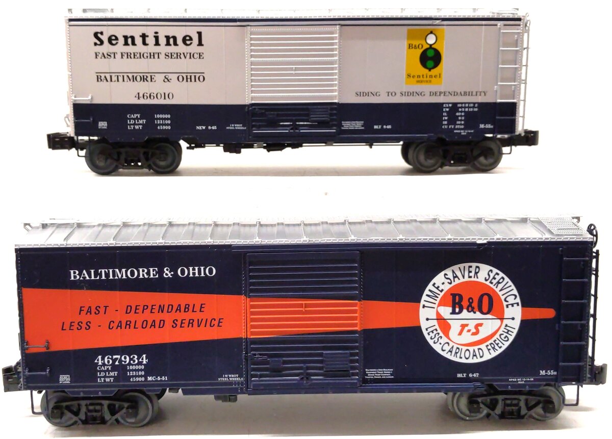 Lionel 6-27270 O Gauge Baltimore & Ohio PS-1 Boxcar 2-Pack LN/Box