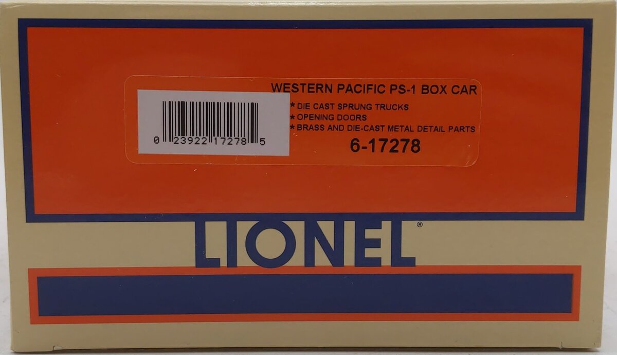 Lionel 6-17278 O Gauge Western Pacific PS-1 Boxcar #1953 LN/Box
