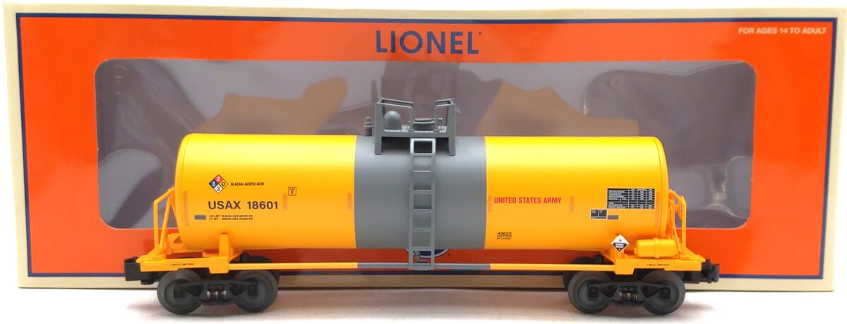 Lionel 2343022 O US Army Unibody Tank Car #18601 LN/Box