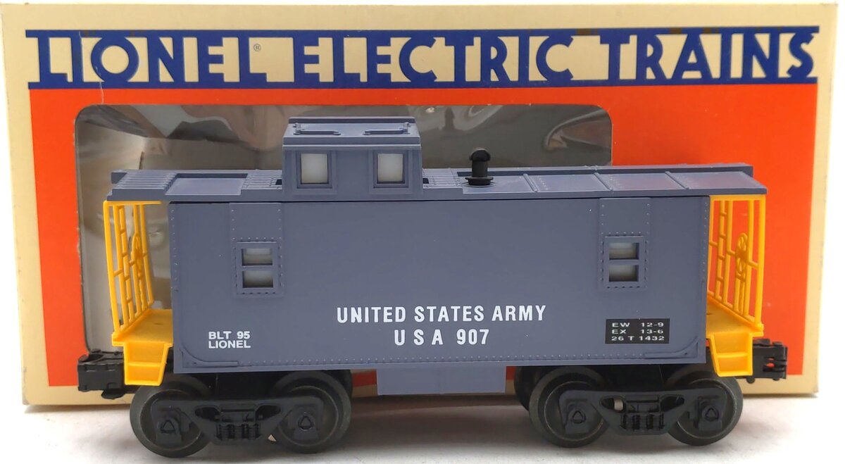 Lionel 6-16566 O Gauge United States Army Illuminated Caboose #907 LN/Box
