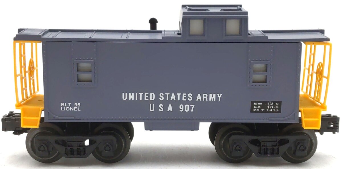 Lionel 6-16566 O Gauge United States Army Illuminated Caboose #907 LN/Box