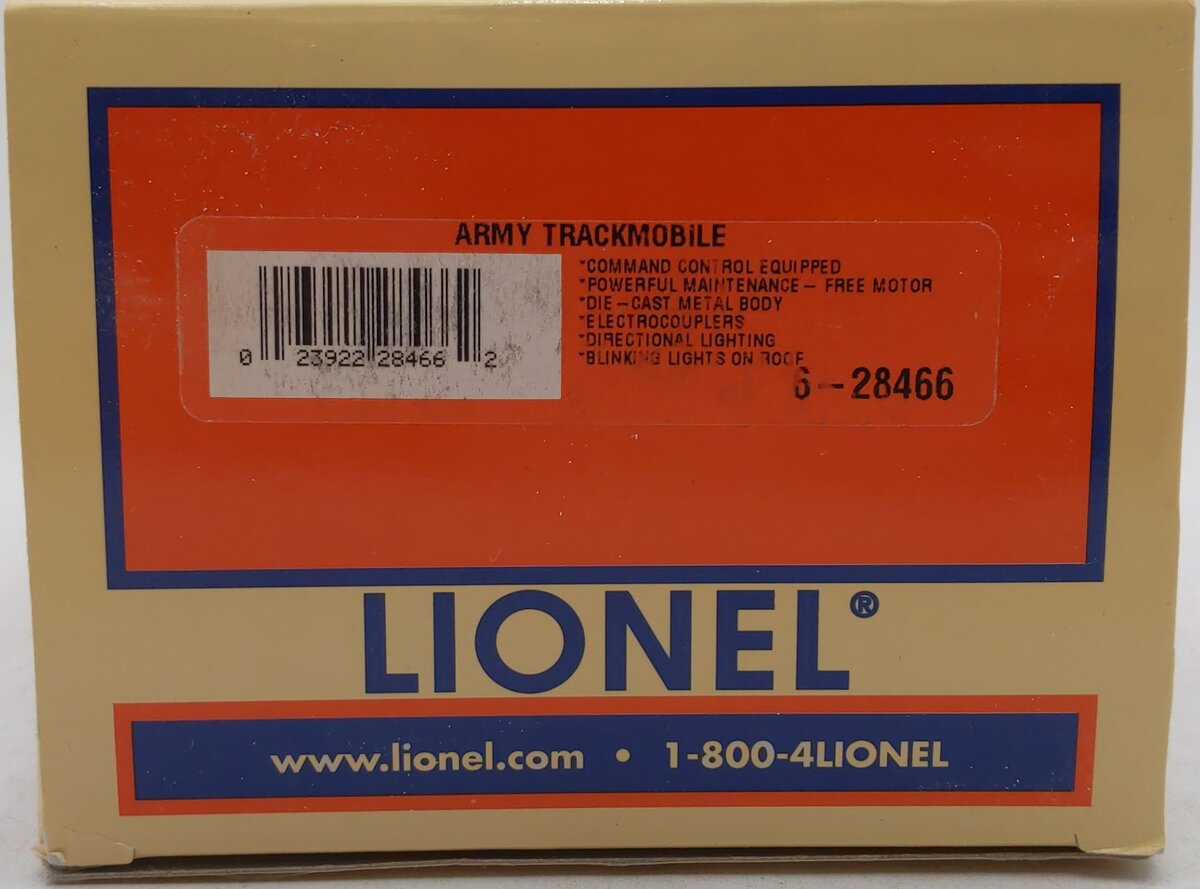 Lionel 6-28466 US Army 4850TM Trackmobile LN/Box