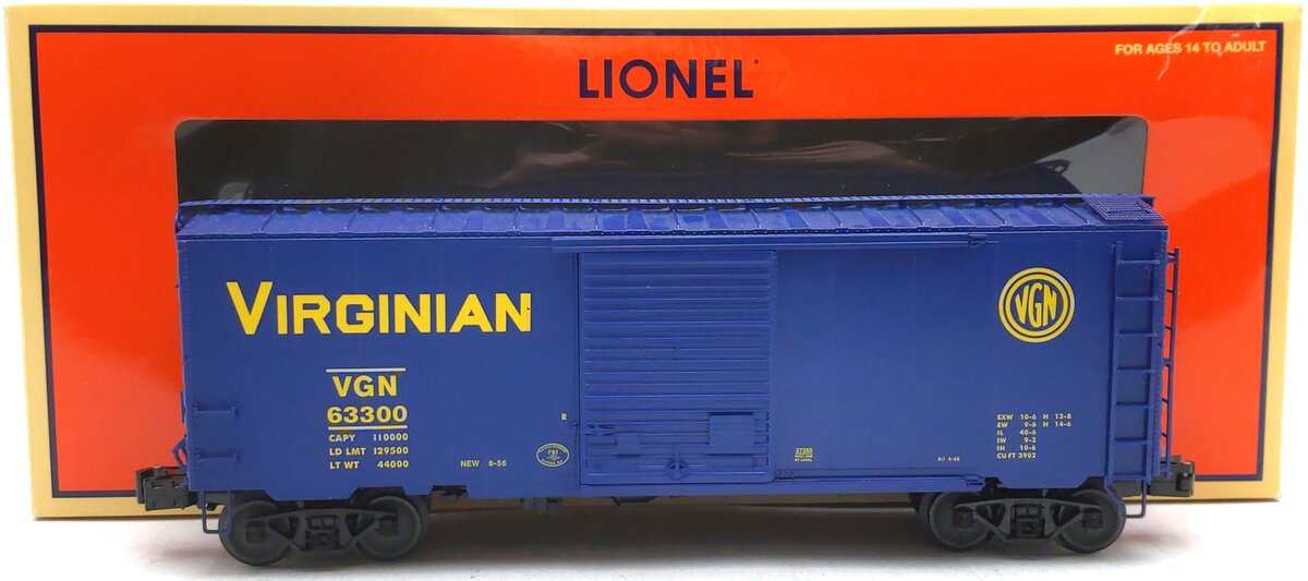 Lionel 6-27265 O Gauge Virginian PS-1 Boxcar #63300 LN/Box