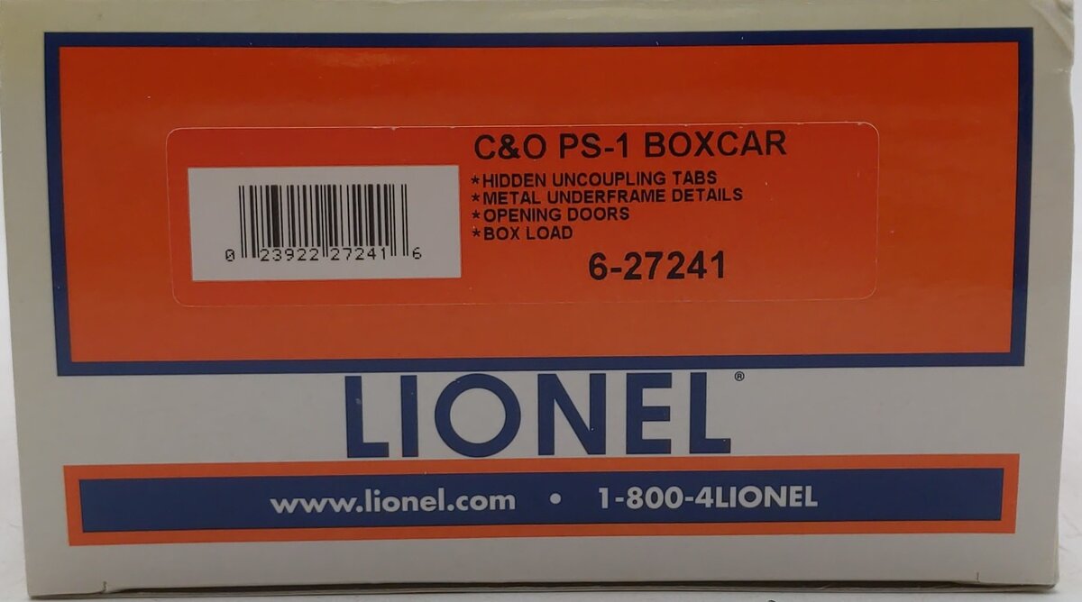 Lionel 6-27241 O Gauge Chesapeake and Ohio PS-1 Boxcar #18719 LN/Box