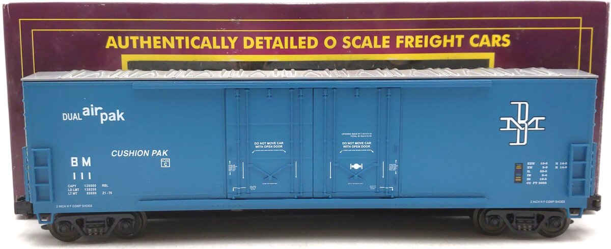 MTH 20-93026 Boston & Maine 50' Double Plug Boxcar EX/Box