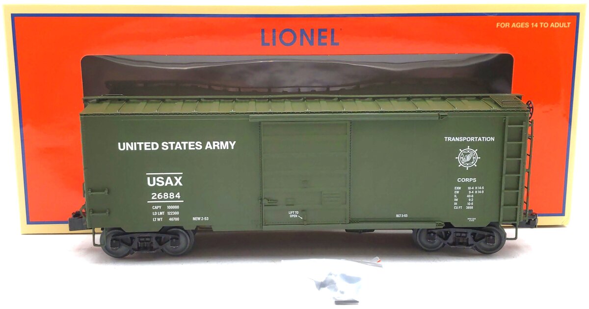Lionel 2426100 O US Army Patriotsounds PS-1 Boxcar #26884 LN/Box
