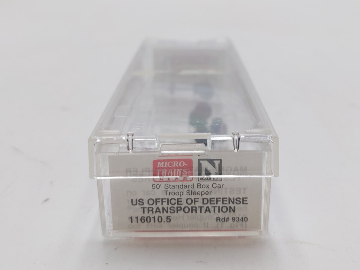 Micro-Trains 11600015 N US Office of Defense Trans 50' Troop Sleeper Car #9340 NIB