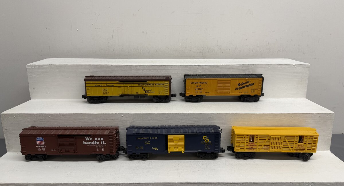 KMT & Lionel O Freight Cars K-204, 6-6473 6-9706, 6-9755, 6-15888 [5] EX