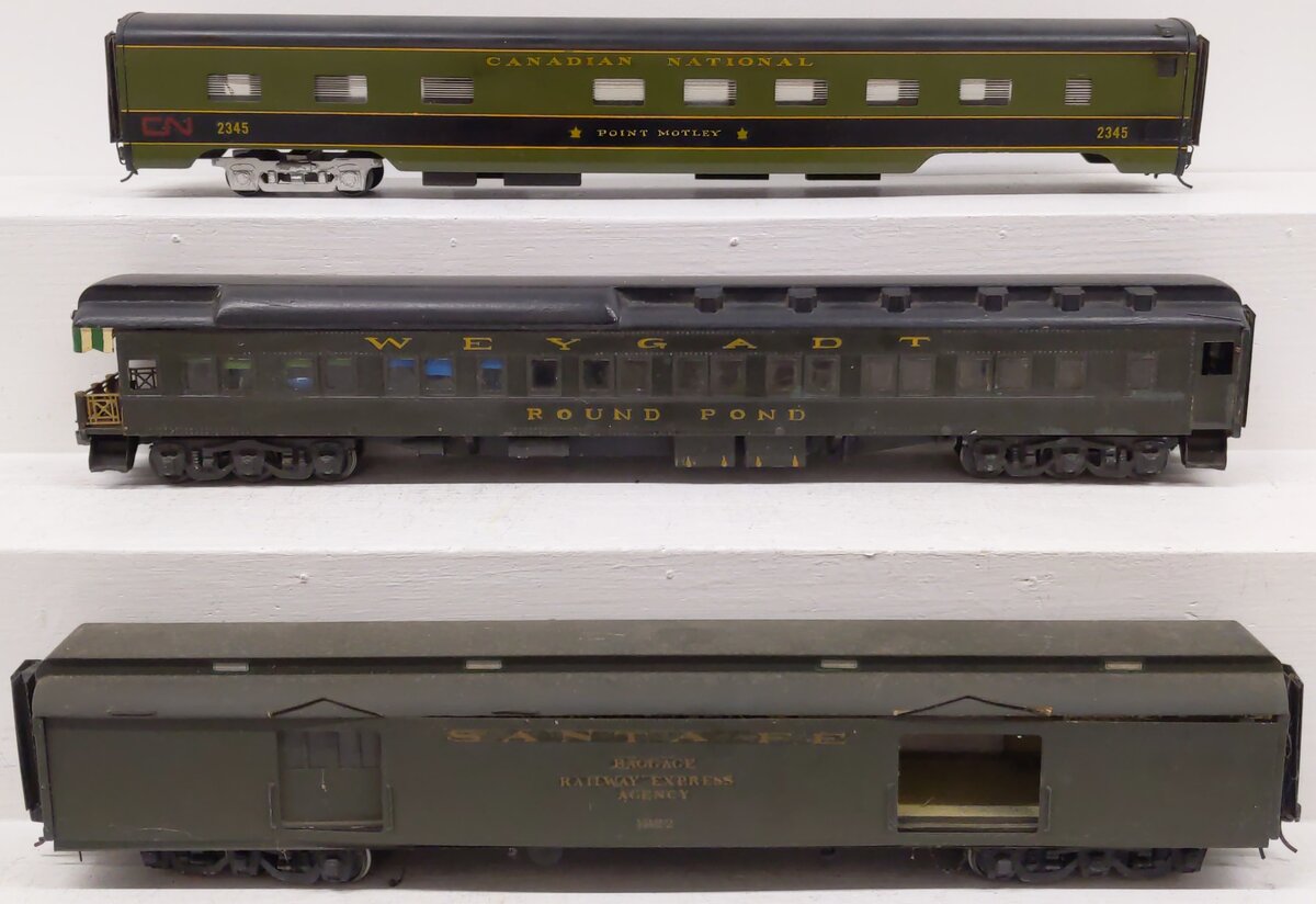 O Scale Assorted Passenger Cars (3) - 2-Rail - Painted