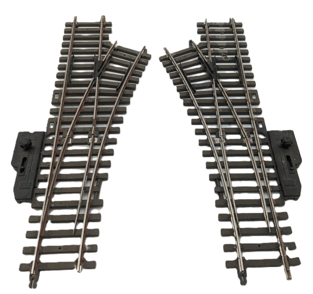 Atlas 6023/6024 O Manual Left & Right Hand Switch Turnouts (2) - (2-Rail)