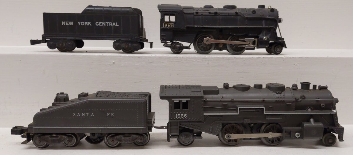 Marx Vintage O Steam Locomotives #1666 #999 [2] VG