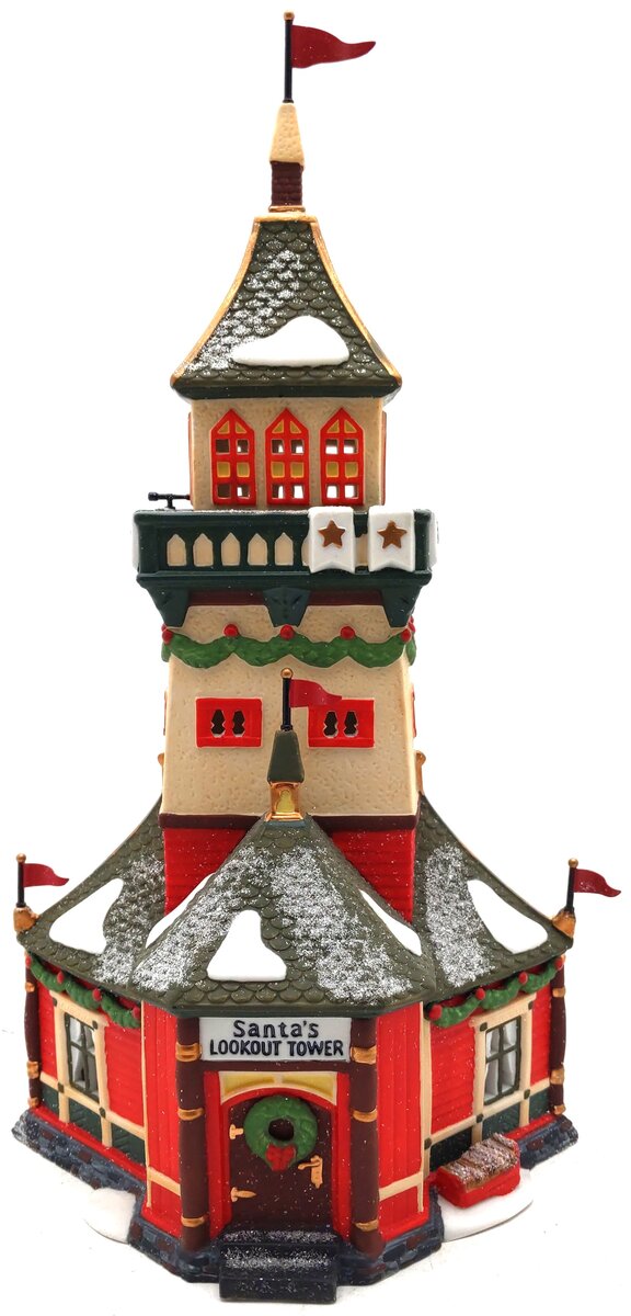 Dept 56 56294 North Pole Series Lighted "Santa's Lookout Tower" LN/Box