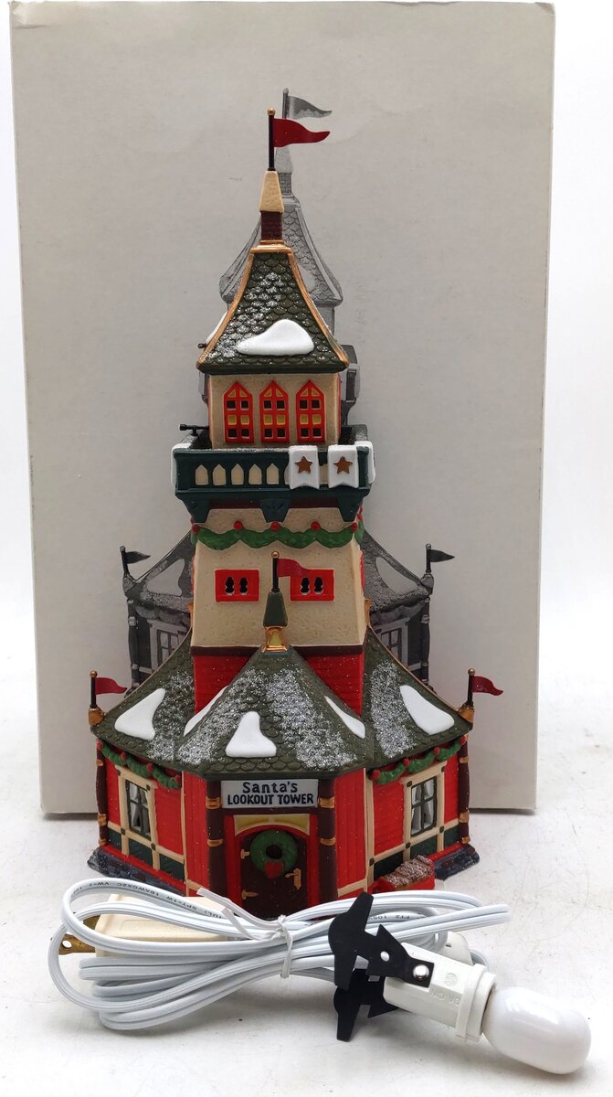 Dept 56 56294 North Pole Series Lighted "Santa's Lookout Tower" LN/Box