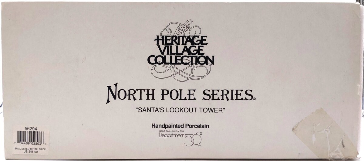 Dept 56 56294 North Pole Series Lighted "Santa's Lookout Tower" LN/Box