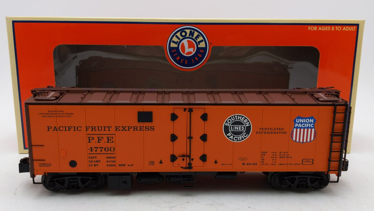 Lionel 6-17336 O Gauge Pacific Fruit Express Steel Sided Refrigerator Car #47760 LN/Box