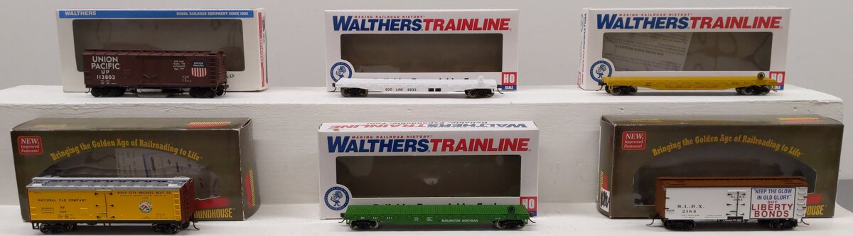 Walthers & Roundhouse HO Assorted Freight Cars: 5033, 58801, 621857,113803 [6] EX/Box